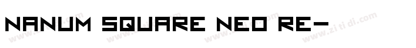 Nanum Square Neo Re字体转换